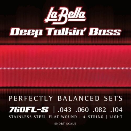 La Bella Deep Talkin' Bass Flatwound Short Scale Bass Strings - 43-104 - Picture 1 of 1
