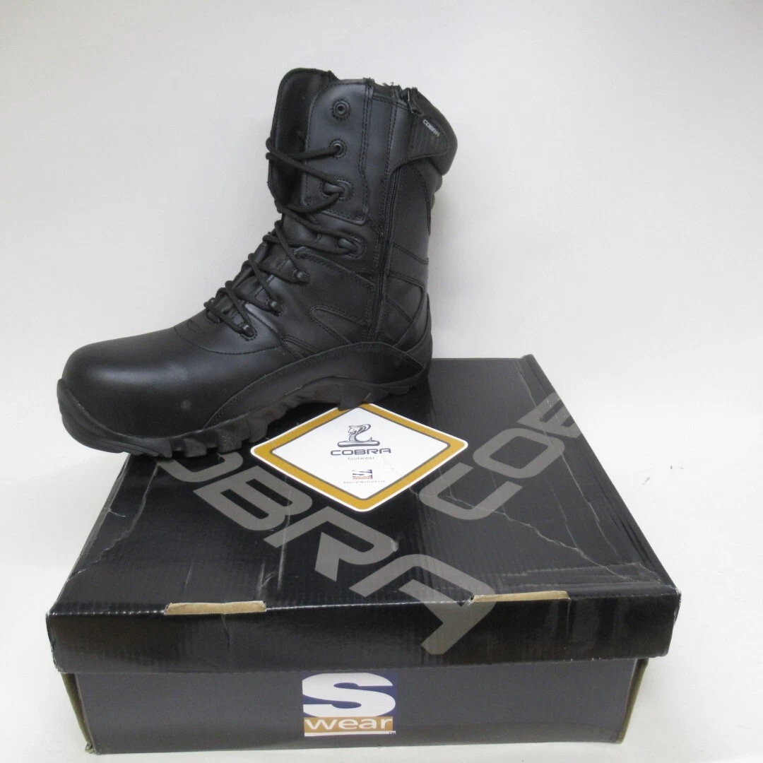 Cobra Footwear Safety Work Boots Adult UK 3.5 EU 36 Black Steel