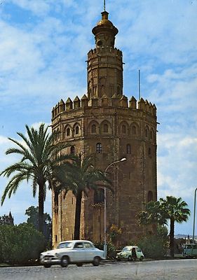 Alte Postkarte - Sevilla - Torre del Oro