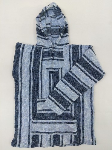 Mexican Poncho Baja Hoodie Surfer Skater Drug Rug Jacket Made in Mexico Unisex - Picture 37 of 59