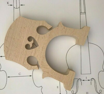 New 1/2 Size Cello Bridge Free US Shipping FRENCH STYLE Maple Wood