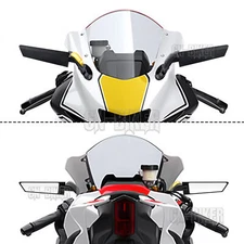 CNC Black Signal Lights Wind Wing LED Mirrors For Yamaha YZF R1/R1M/R1S/R7/R15
