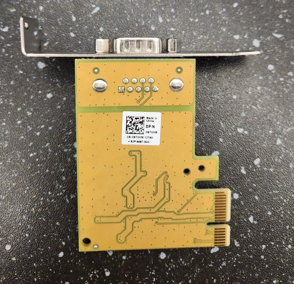 Sunix 0NT0HM 1 Port Serial RS232 Desktop PCIe Card Low Profile SER6427A RK-7708A - Image 3 of 3