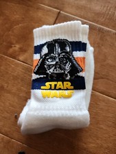 2002 Star Wars Boys Socks Size 9 Darth vader