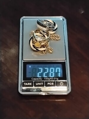 Solid Gold Scrap Wear RESELL 10k / 14k With GEMSTONES (21 Grams) LOOK!!