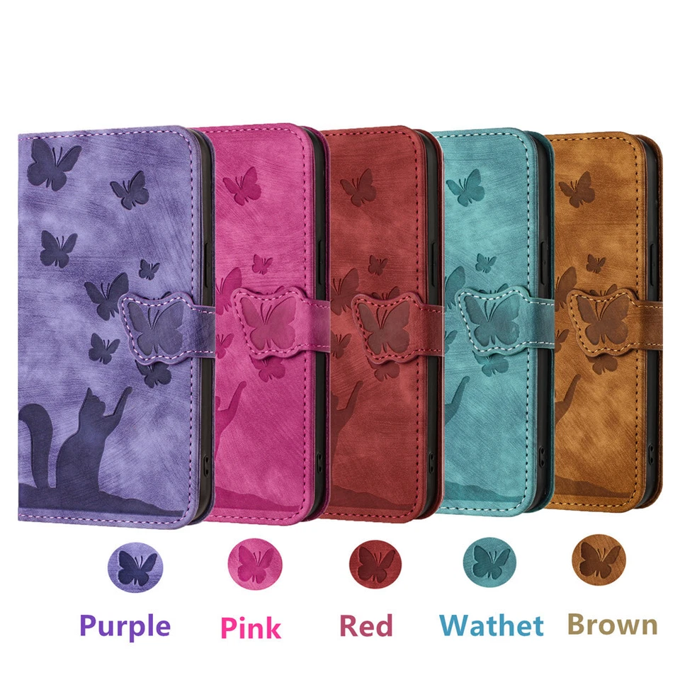 Funda Para Samsung Galaxy S25 Ultra FE S22 S21 S23 Cuero Abatible Billetera Teléfono Cubierta Foto 2 de 4