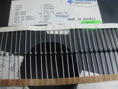 2x TFK 302 RAZ Telefunken TFK Glass Passivated Rectifier Diode TFK 302 RAZ S311D