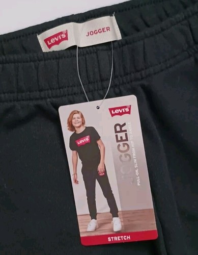 Brand New Boy's Levi's Stretch Black Logo Jogger Pant Sz. Medium (Cotton Blend) - Picture 4 of 7
