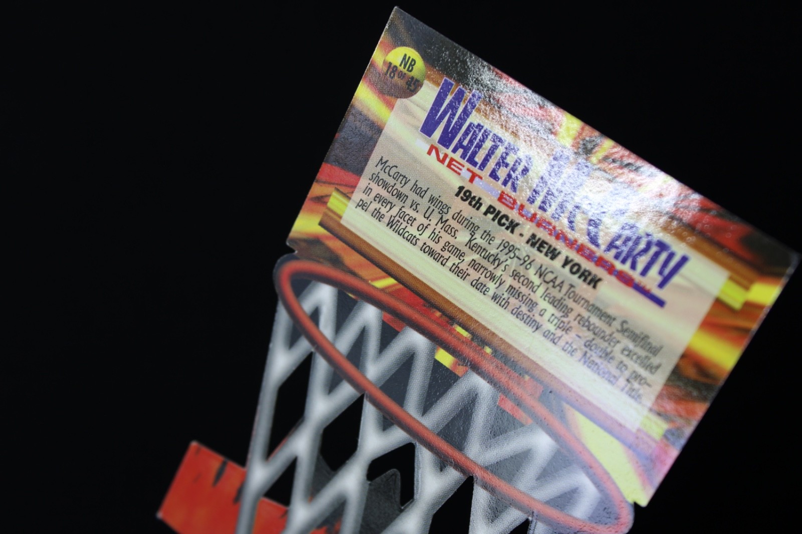 1996-97 Press Pass Net Burners Die Cut Walter McCarty #NB18 view 6
