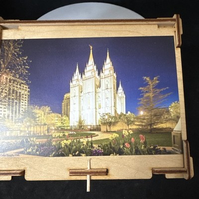 Sibbett Studio Cedar Wood Puzzle Salt Lake Temple Utah  In Beautiful Wood Box