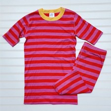 Hanna Andersson Striped Short John Pajama Set Size 14