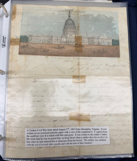 Civil War Lot Yankee War Letter Soldiers Button Photos Newspapers Patch & Stamp