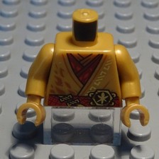 Lego Figur Zubehör Oberteil Torso Ninjago Gold mit Dekor