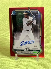 /5 Edgar Montero 1ST CHROME AUTO 2026 Bowman #CPA-EM TRUE RED REFRACTOR - A’s
