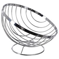 Obstkorb Verchromter Stahl Silber 21,5X26X24 Cm Dekokorb GemüSekorb Obstschale