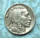 Pretty 1936"P"buffalo, "Very Fine+", COMPL. HORN, nice aged toning & EYE-APPEAL!