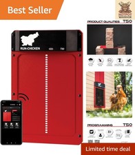 T50 Automatic Chicken Coop Door Opener - Smart App Control  Weatherproof Design