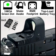 Shake Awake Green Dot for GLOCK® MOS + Adapter Plate fits G17 G19 19X 45 Gen 4/5