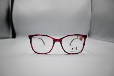 Carolina Herrera Eyeglasses Frames VHE137K COL.0301 Black Gold Pink 54-16-135