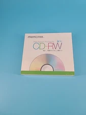 NEW Memorex 5 Pack High Speed Blank CD-RW 12x 700MB 80 Minutes with Cases Sealed