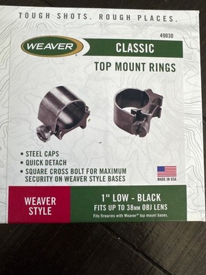 WEAVER 1  Detachable  Low Top Rings #49030  Standard Style  