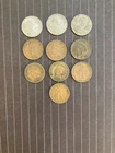 7 Indian Head Cents Pennies 1859-1909 and 3 Lincoln Wheat Pennies 1943-D
