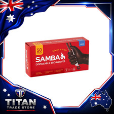 Samba Disposable BBQ Gloves 50 Pack Large Hygienic Food Handling,Outdoor Cookin
