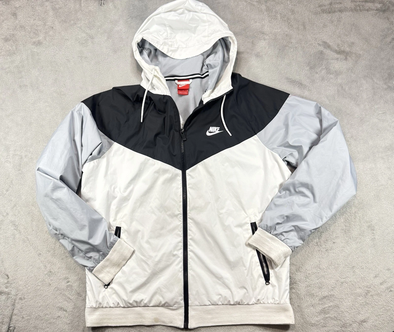 Vintage Nike Light Full Zip Hoodie Windbreaker Size Large 🔥