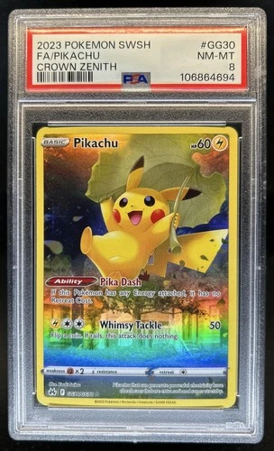 2023 Pokemon SWSH Crown Zenith Pikachu Galarian Gallery #GG30/GG70 PSA 8