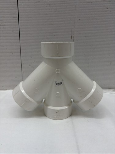 Charlotte Pipe Schedule 40 4 in. Hub x 4 in. Dia. Hub PVC Double Wye