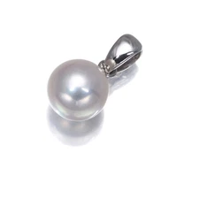Auth Mikimoto Pendant Akoya Pearl 7.8mm 18K 750 White Gold 