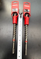 TWO New HILTI 5/8" SDS Plus Concrete Bit 4 cutter Rebar cutter bits- F. Ship