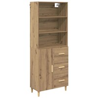 Highboard Artisan-Eiche 69,5 X 32,5 X 180 Cm Holzwerkstoff Nachbildung