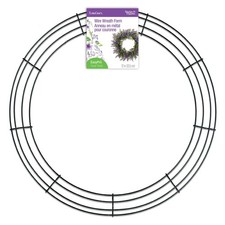 FloraCraft Wire Wreath Form 12 Inch Green Fabric Decorative Craft Supply