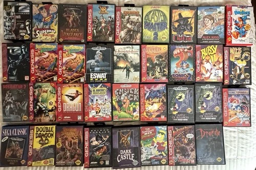 Sega Genesis Action Games,  Manuals Included