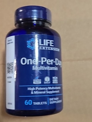 Life Extension One-Per-Day Tablets - 60 - High Potency Multivitamin & Mineral