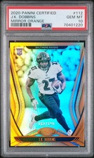 2020 Panini Certified #112 J.K. Dobbins Mirror Orange-PSA 10
