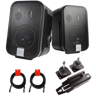 JBL Control 2P 5.25'' 2-Way Speaker -Pair w/ JBL MTC-2P Mounting Kit  + 2x Cables