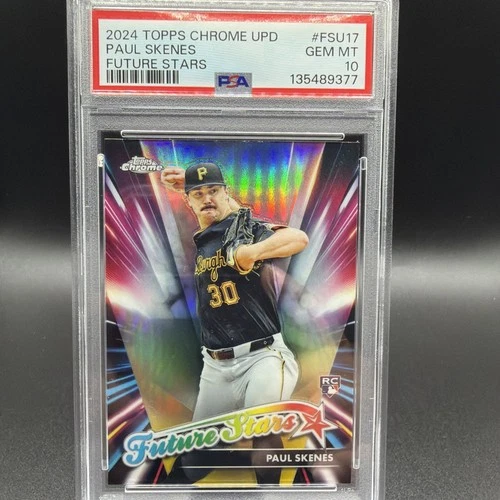 Paul Skenes 2024 Topps Chrome UPD Future Stars Psa 10 Gem Mint Rookie Card