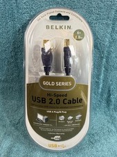 BELKIN Hi-Speed USB 2.0 Cable Gold Series 6 FT Brand New 24k Gold plated connect