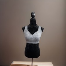 PUMA 2 Pack Seamless Sports Bra, Gray Black, Large