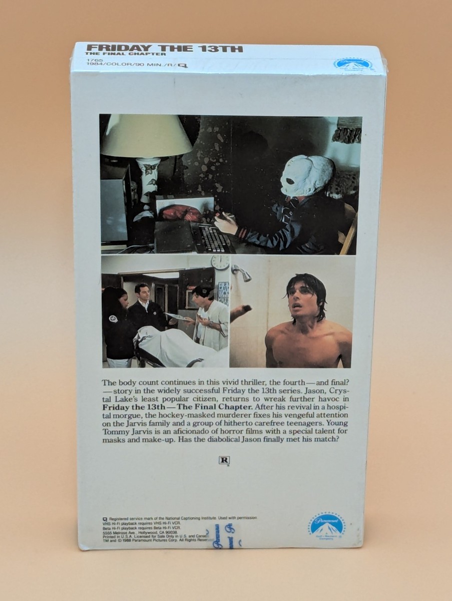 ファイナル・サンクション　VHS Friday The 13th: The Final Chapter | VHSCollector.com