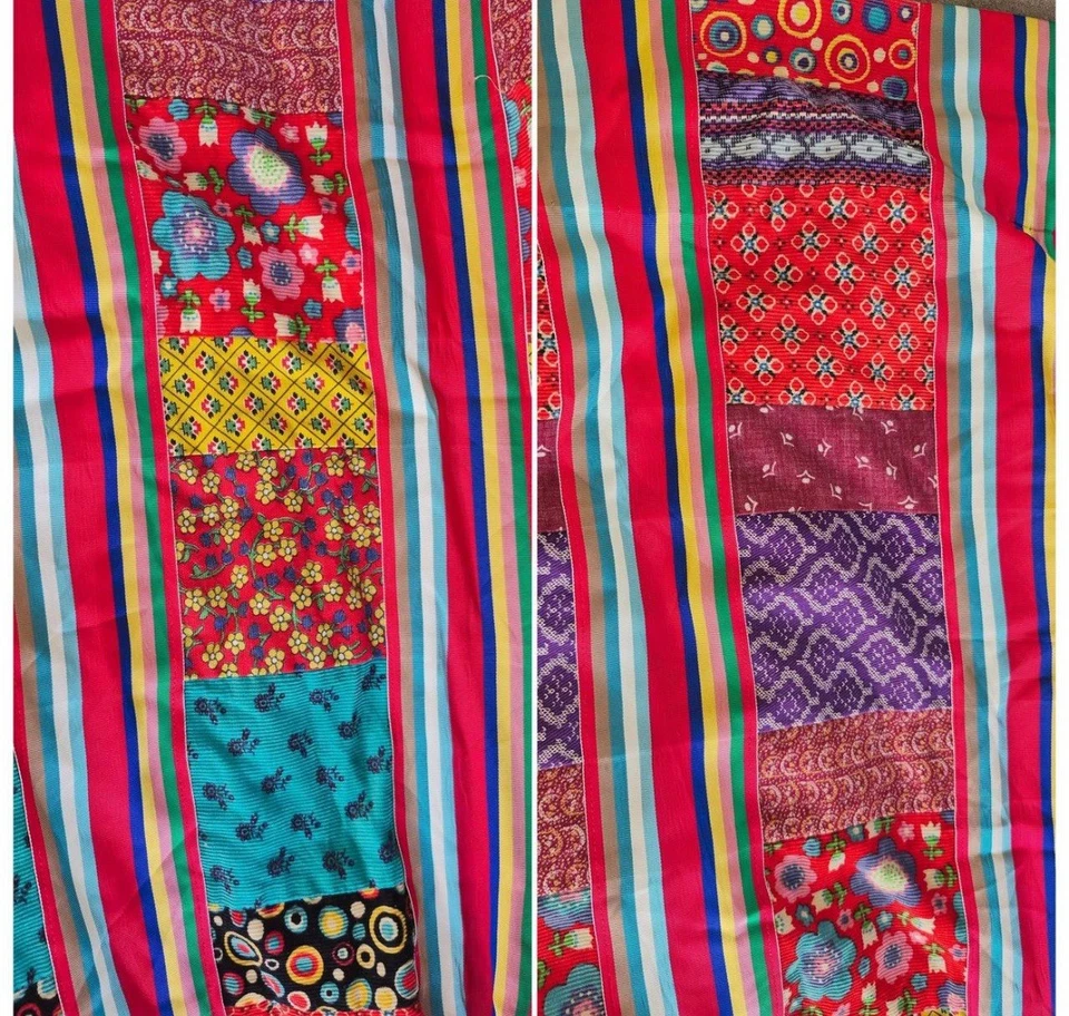 Vtg 60's Mountain Artisans Native American Folk Art Hand Made Patchwork Skirt - Image 3 of 4