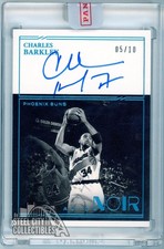 Charles Barkley 2020-21 Panini Noir Black & White Platinum Auto Card 05/10