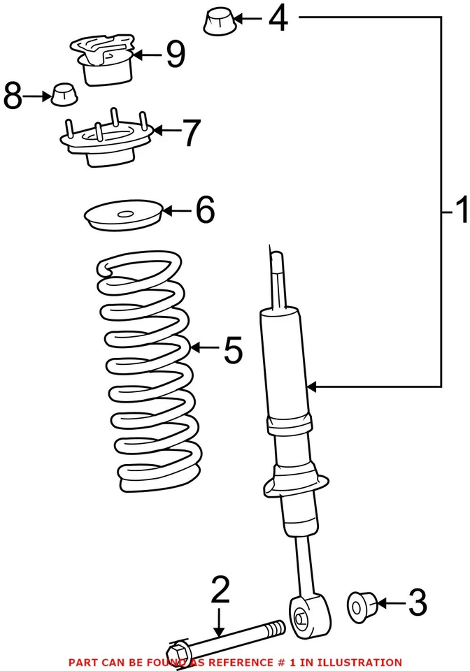 Conjunto de amortiguador de suspensión delantera genuino OEM para Lexus LX570 Base 08-20 Foto 2 de 2