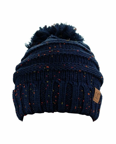 BRAND NEW CC Beanie Trendy Oversized Hat Thick Solid Cable Knit with Pom Pom - Picture 140 of 154
