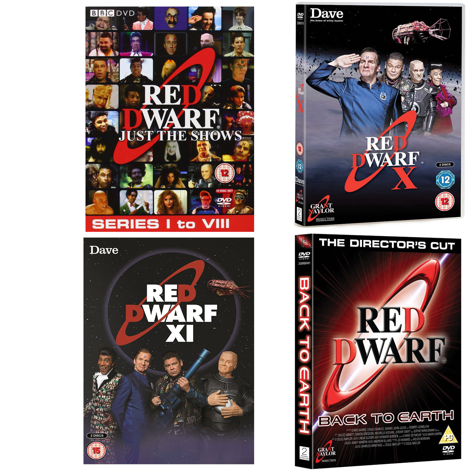 Red Dwarf Just The Shows Series 1 8 Back To Earth X XI DVD Box red-dwarf-just-the-shows-series-1-8-back-to-earth-x-xi-dvd-box