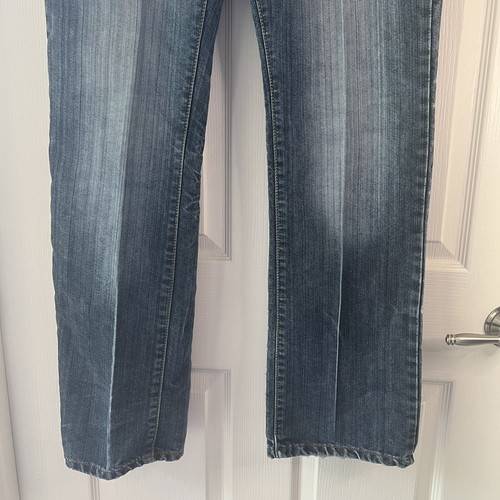 Vtg Y2K Chams Men's 34 Straight Fit Jeans Motorcycle Dark Wash Stud Pockets - Picture 3 of 17