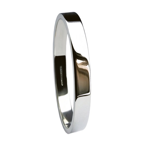 2mm 950 Platinum Wedding Rings Flat Profile Shaped Bands UK HM Heavy Extra Heavy - Picture 6 of 7
