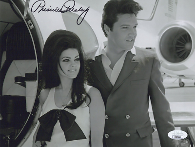 PRISCILLA PRESLEY Signed Priscilla & Elvis 8x10 Photo Autograph